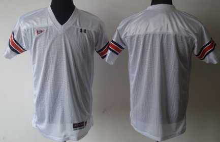 Men%27s Auburn Tigers Customized White Jersey